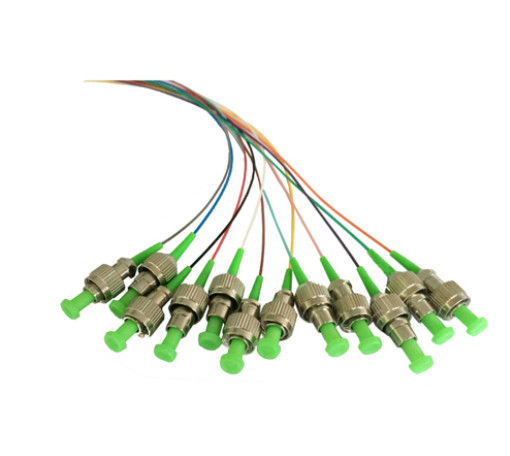12 Singlemode πλεξίδα οπτικών ινών πυρήνων FC/APC 2.0mm 1M για το σύστημα FTTH