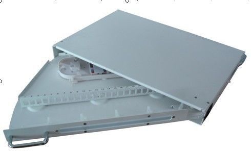 24 κιβώτιο διανομής λιμένων FTTH/τοποθετημένο ράφι γραφείο διανομής οπτικής ίνας