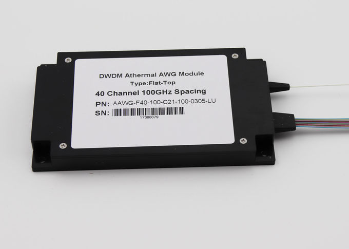 Ανώτατο κιβώτιο ABS πολυδιαυλωτών 40Ch AAWG του IL 5.0dB DWDM για την μπροστινά έλξη/Datacenter 5G
